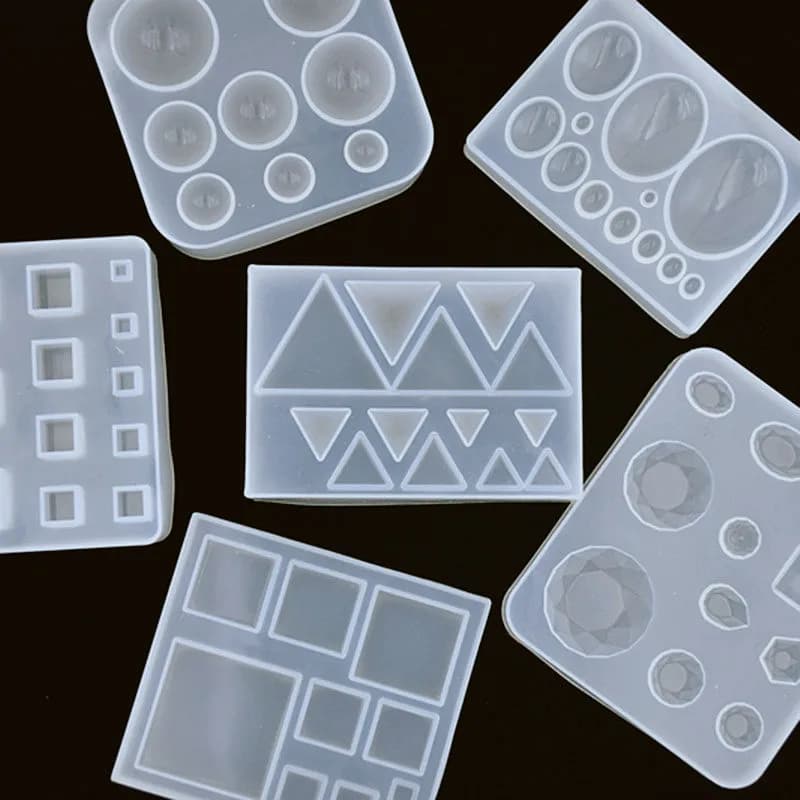 SNASAN Cute Beads Cube Triangle Silicone Mold For Jewelry Earrings Pendant Making Resin UV Epoxy Resin Molds Crafts DIY Tool - 3