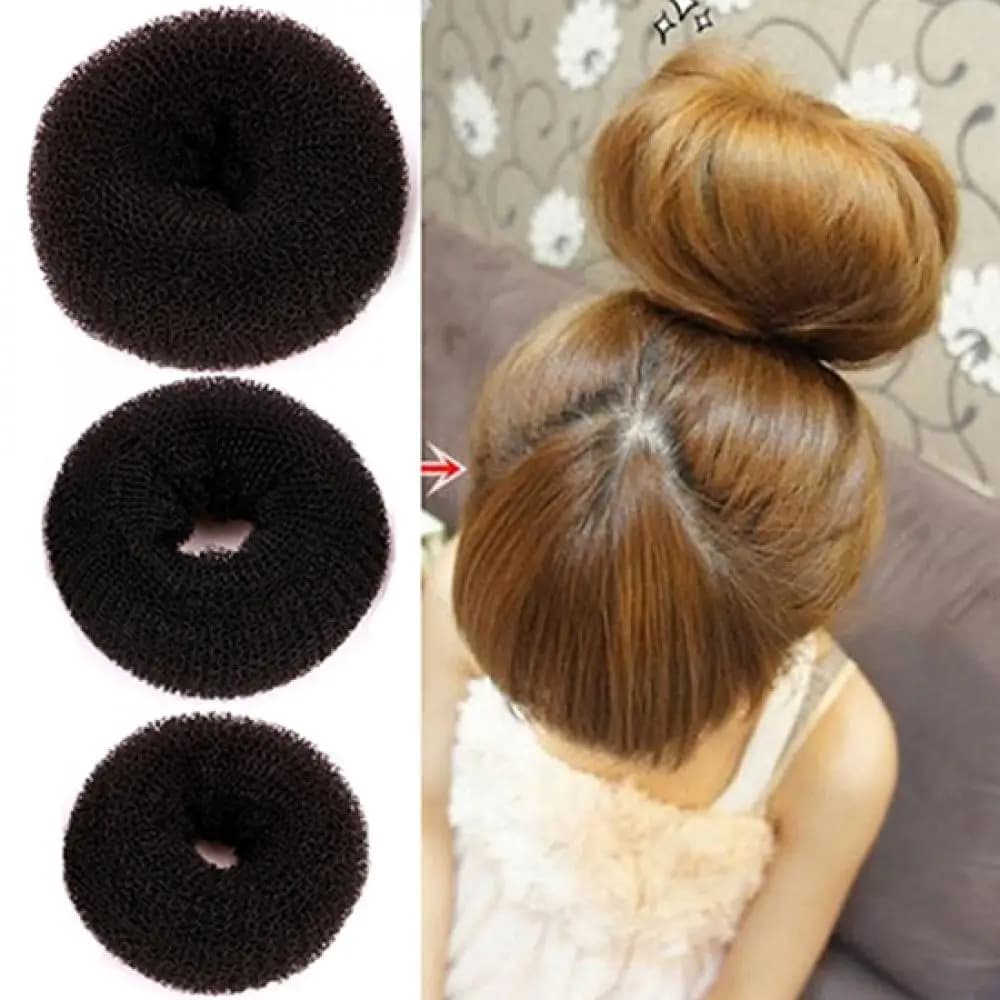 3Colors Fashion Elegant Hair Bun Donut Foam Sponge Easy Big Ring Hair Styling Tools Hairstyle Hair Accessories For Girls Women - 2