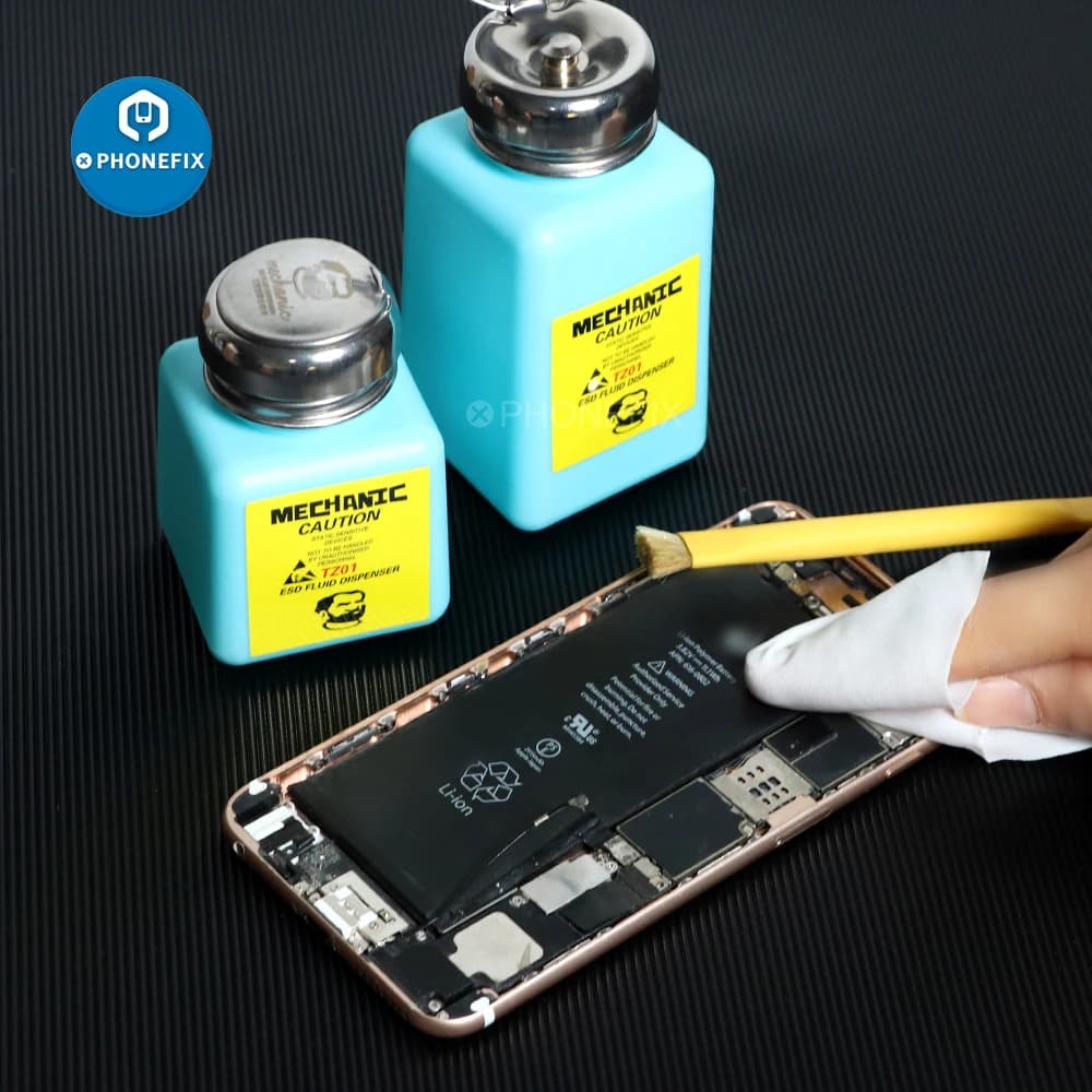 MECHANIC Alcohol Bottle 180ML Plastic Liquid Container for iPhone Repair Motherboard Cleaning ESD Fluid Dispenser Mechanic Tools - 6