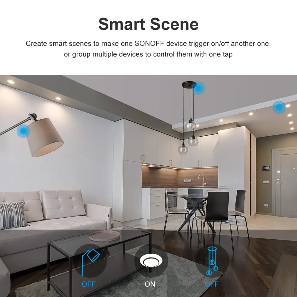 SONOFF T0UK 1/2/3 Gang Smart WiFi Wall Touch Switch SmartHome Smart Scene via eWeLink APP Voice Control via Alexa Google Home - 5