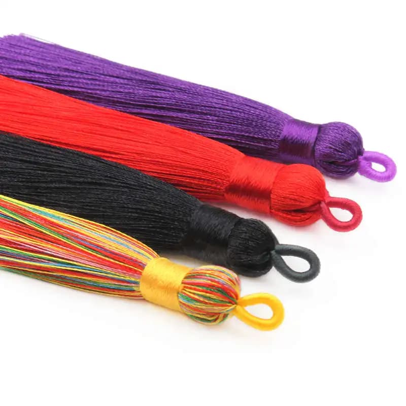 5Pcs Key Tassel DIY Clothing Hat Bookmark Jewelry Accessories Sachet Ice Silk Hanging Ear Home Decoration Pendant Material - 2