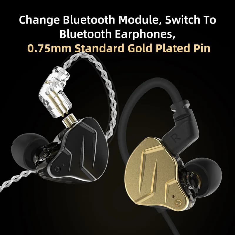 سماعات أذن معدنية KZ ZSN Pro X بتقنية هايبرد 1BA+1DD، باس HIFI، سماعات أذن داخل الأذن، سماعات مراقبة رياضية مع إلغاء الضوضاء - 4