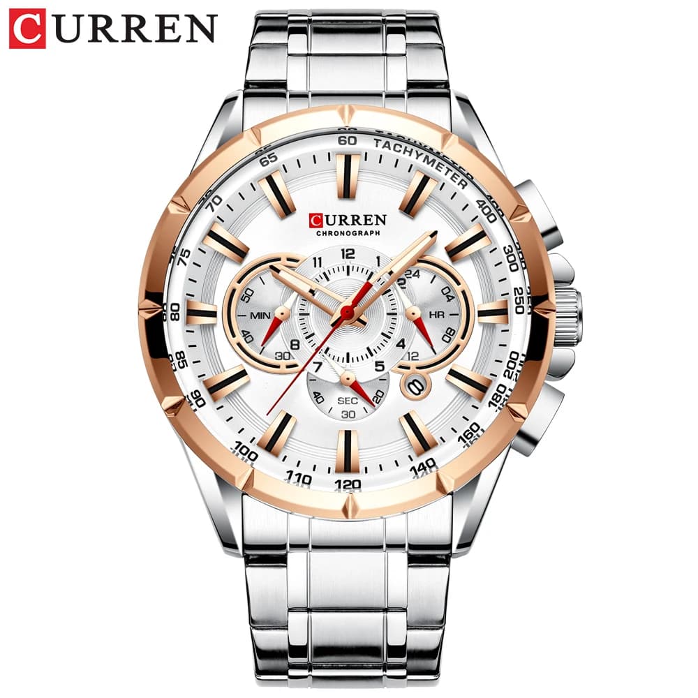 Relogio Masculino CURREN Business Men Watch Luxury Brand Stainless Steel Wrist Watch Chronograph Army Military Quartz Watches - 2