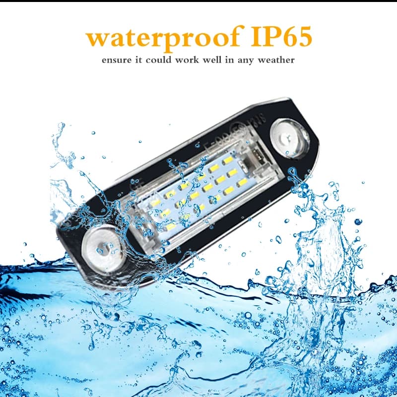 مصابيح لوحة ترخيص LED بيضاء خالية من الأخطاء لسيارات فولفو S80 XC90 S40 V60 XC60 S60 C70 V50 XC70 V70، مصابيح لوحة LED - 5