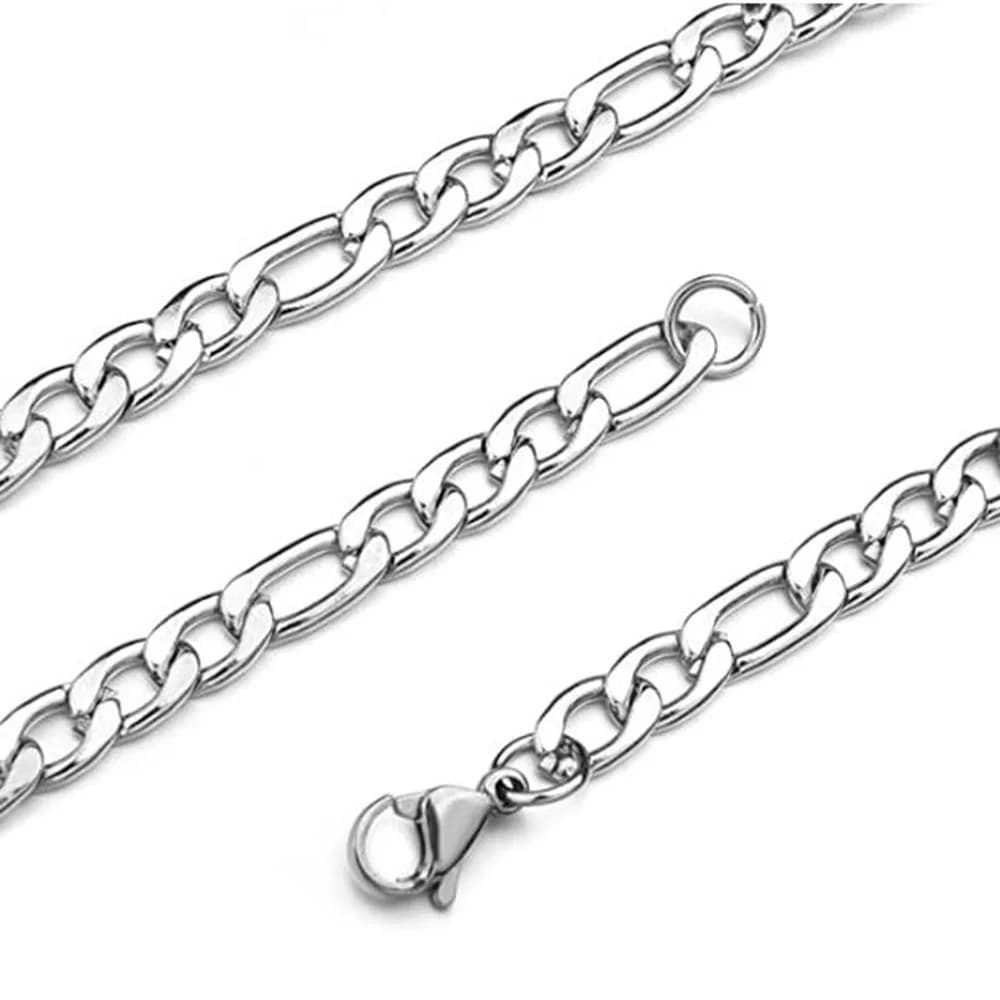 16-28 Inch Figaro NK Chain Stainless Steel Necklace Link Cable Rope Lobster Clasp For Men Women High Quality Jewelry Gift - 2