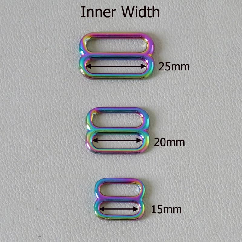 1PCS Zinc Alloy Metal Buckle Slider For Bag Accessory Adjuster Belt Loop Hardware Dog Collar Garment Harness Clasp High Quality - 5
