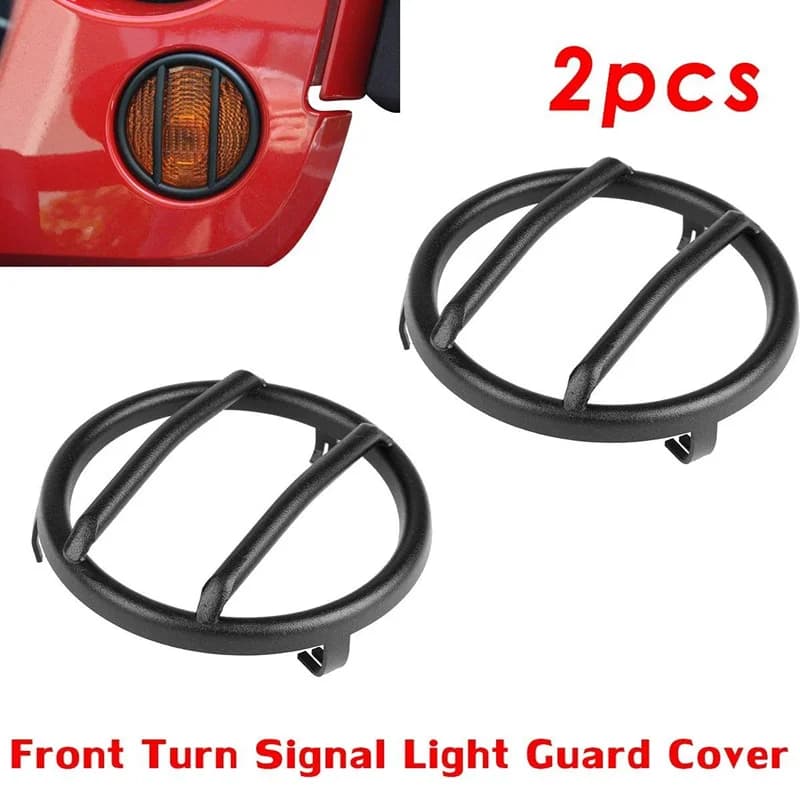 set Lamp Hoods Car Headlight Rear Tail Lamp Signal Light Guard Cover For Jeep Wrangler JK 2007-2017 - 3