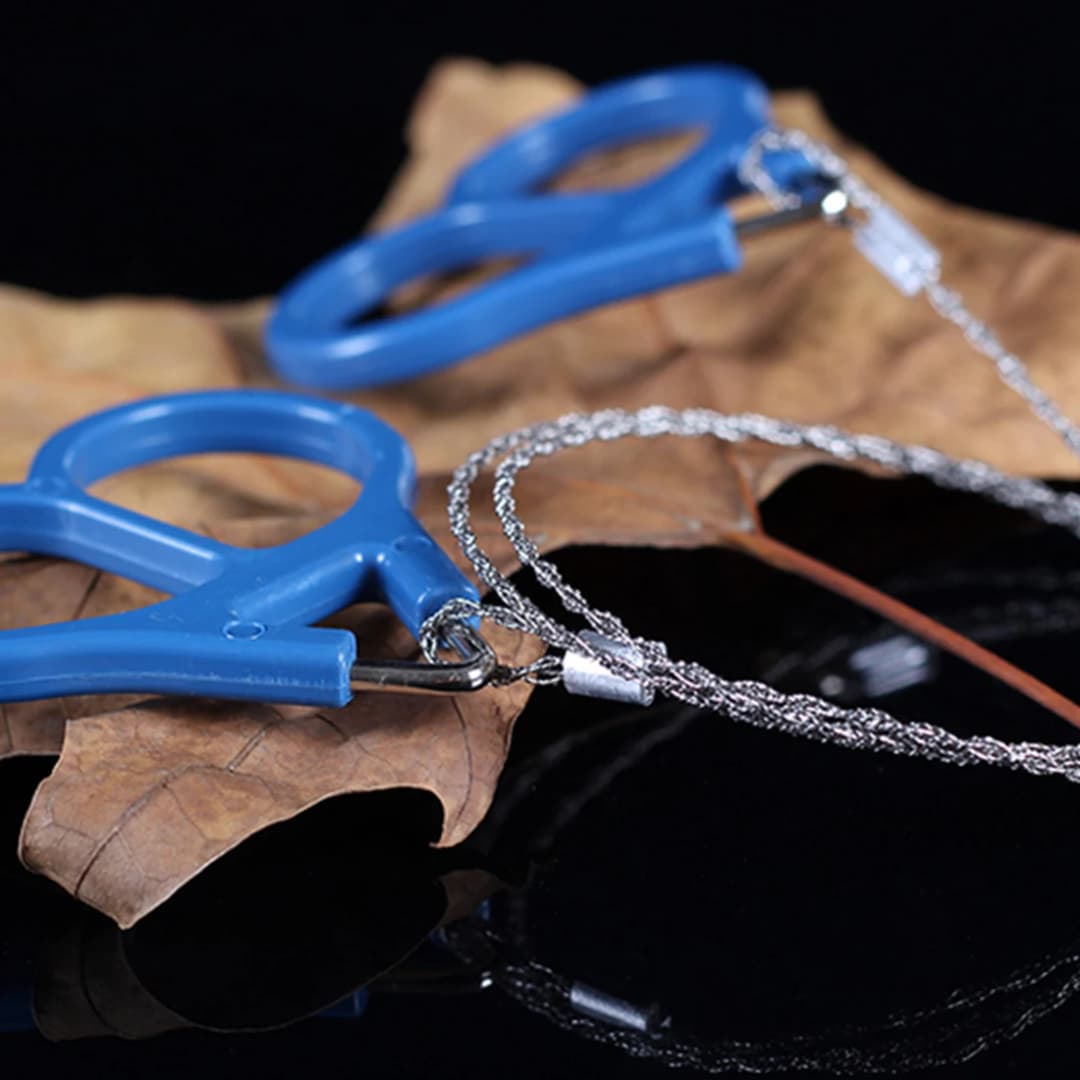 Portable 73cm Stainless Steel Wire Saw Camping Hiking Travel Outdoor Emergency Survive Tool Wire Kits  Crafting Saw - 3
