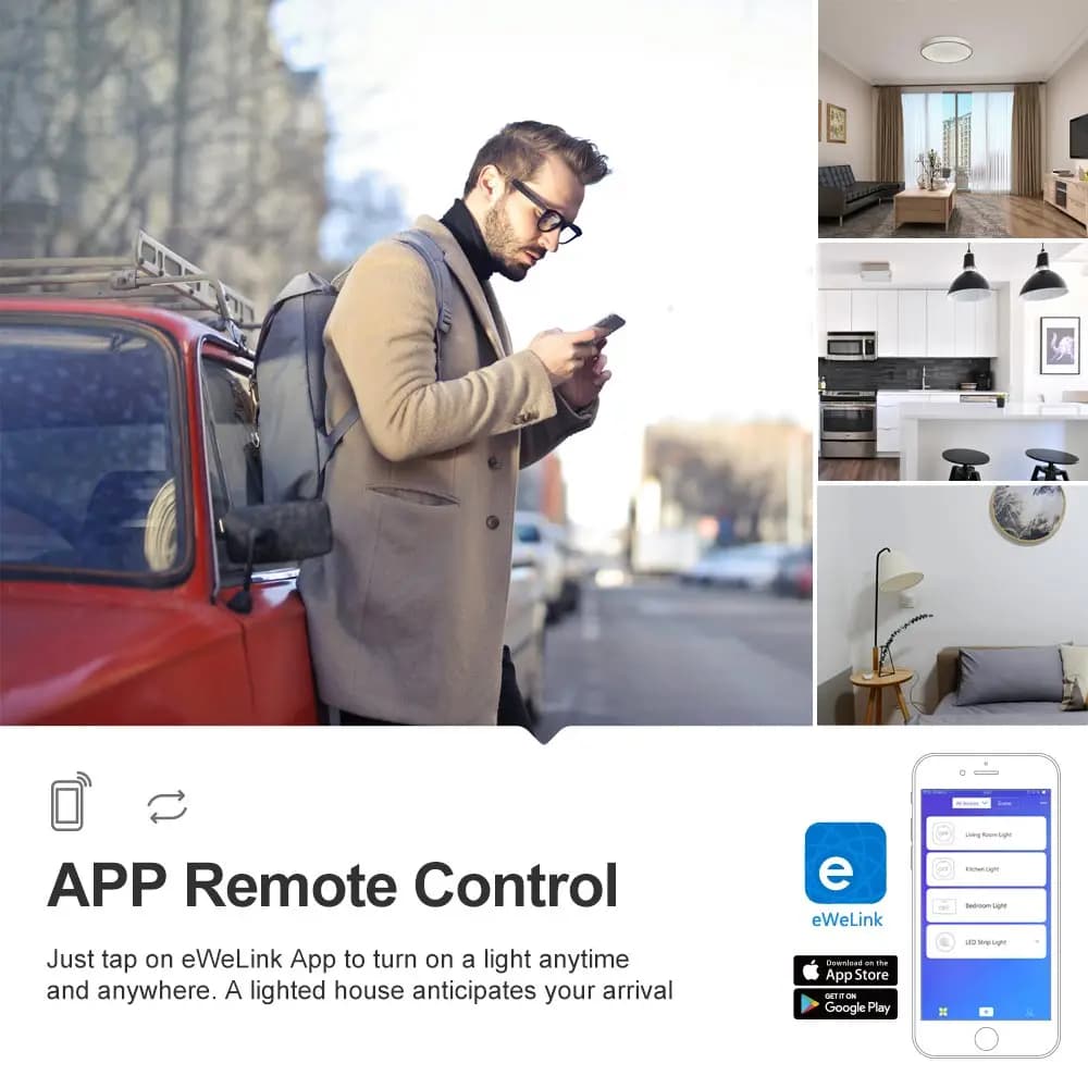 Itead SONOFF 4CH R3/ 4CH PRO R3 وحدة تبديل Wi-Fi 4 قنوات Wi-Fi DIY مفتاح ذكي تحكم صوتي تطبيق منزل ذكي يعمل مع Alexa - 4