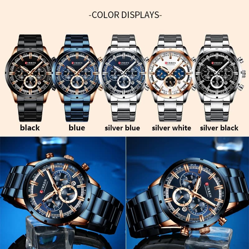 Relogio Masculino CURREN Hot Fashion Mens Watches Top Brand Luxury Wrist Watch Quartz Clock Watch Men Waterproof Chronograph - 6