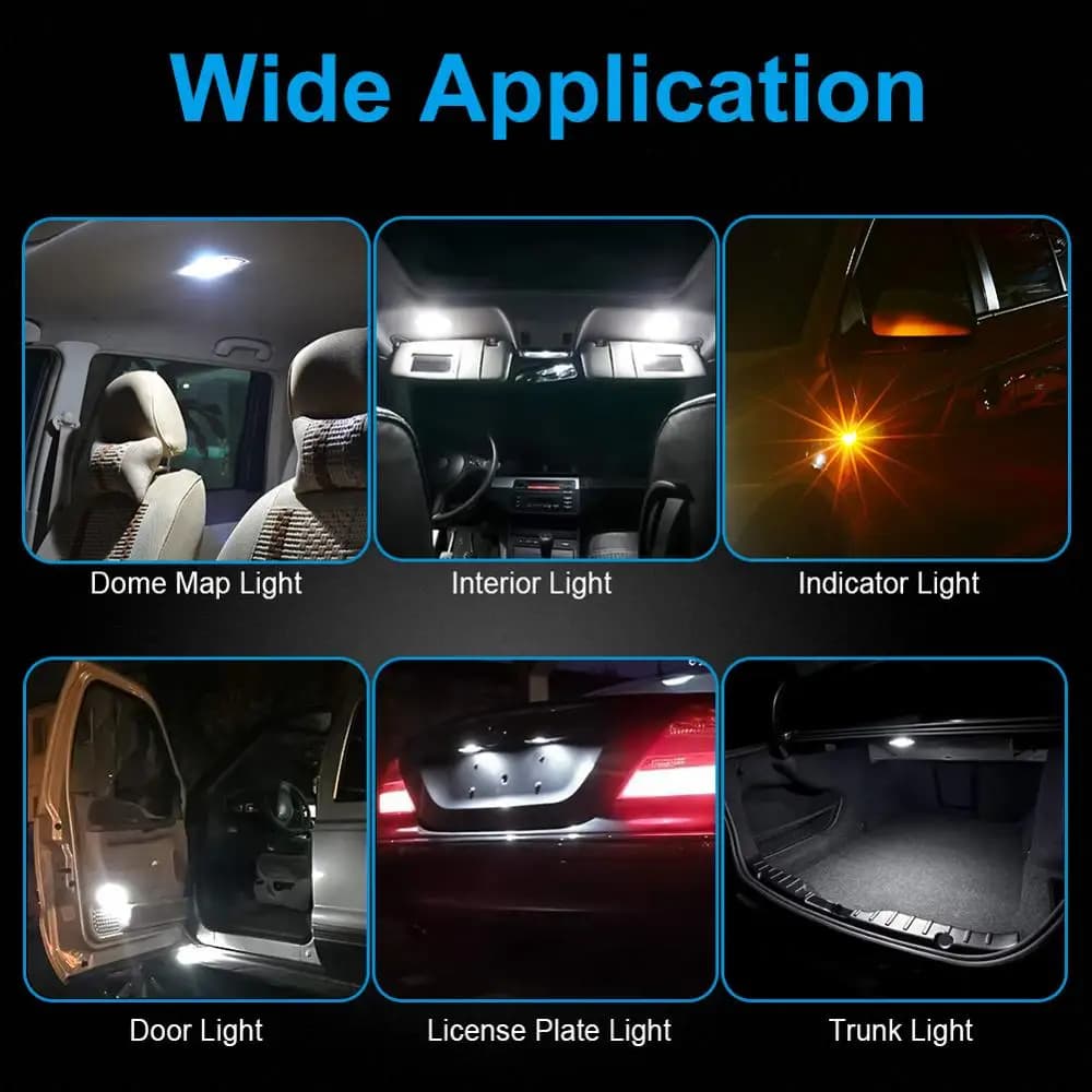 NAO W5W LED Car T10 Bulb 5W5 Auto Interior Light 3030 SMD 12V 24V Automobiles Side Signal Lamp 168 194 Clearance Lighting White - 6