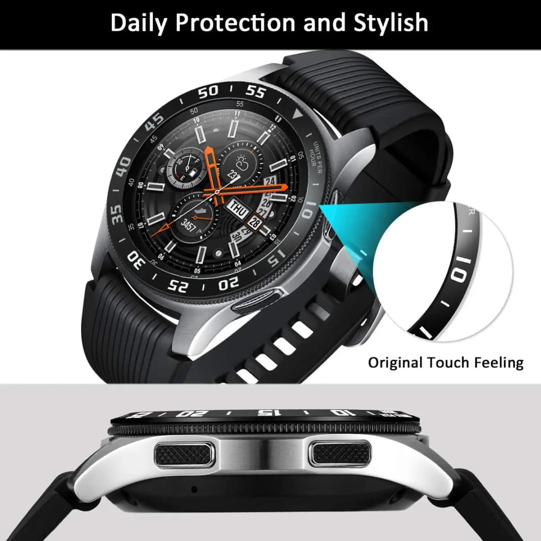 Metal Bezel Ring Case Glass Screen Protector Cover For Samsung Gear S3 Galaxy Watch 4 Classic 42mm Huawei GT2 Honor Magic 2 46mm - 4