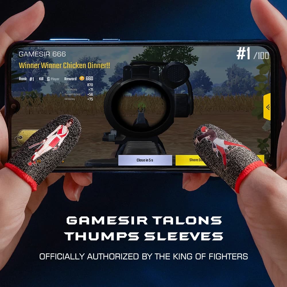 GameSir Talons Fingertips for Game PUBG Call of Duty Mobile Legends 1 Pair of Professional Gaming Thumbs Sleeve - 5