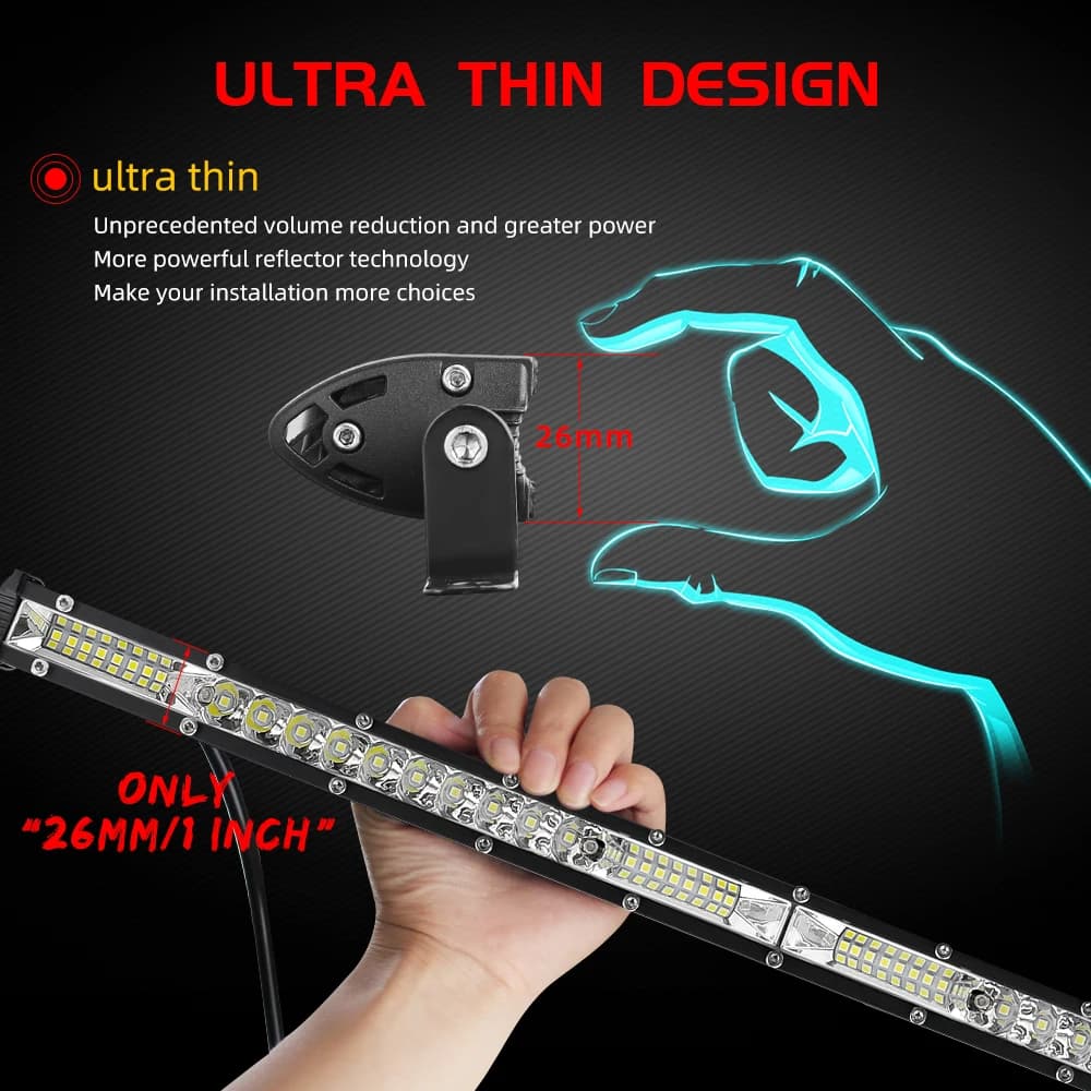 CO LIGHT 10D 10 20 30 بوصة 52 واط 104 واط 156 واط LED شريط إضاءة العمل كومبو 4x4 إضاءة LED للطرق الوعرة للجرار القوارب شاحنات 4WD 4x4 ATV - 6