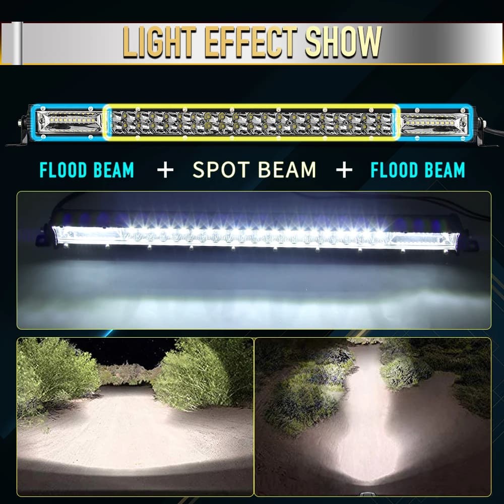 CO LIGHT Super Slim 12D 8" 20" 32" LED Bar Spot Flood Beam LED Light Bar for Tractor Boat off-road use 4x4 Trucks SUV 12V 24V - 3
