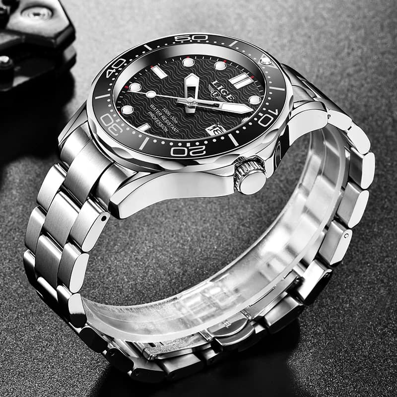 2025 LIGE New Waterproof Watch Men Top Brand Luxury Stainless Steel Men Watch Fashion Casual Sport Men Quartz Date Wristwatches - 4
