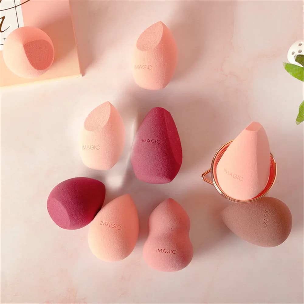 1PC Fashion Colorful Smooth Wet Dry Dual Use Cosmetic Puff Foundation Blender Makeup Sponge Powder Puff Beauty Makeup Tools - 3