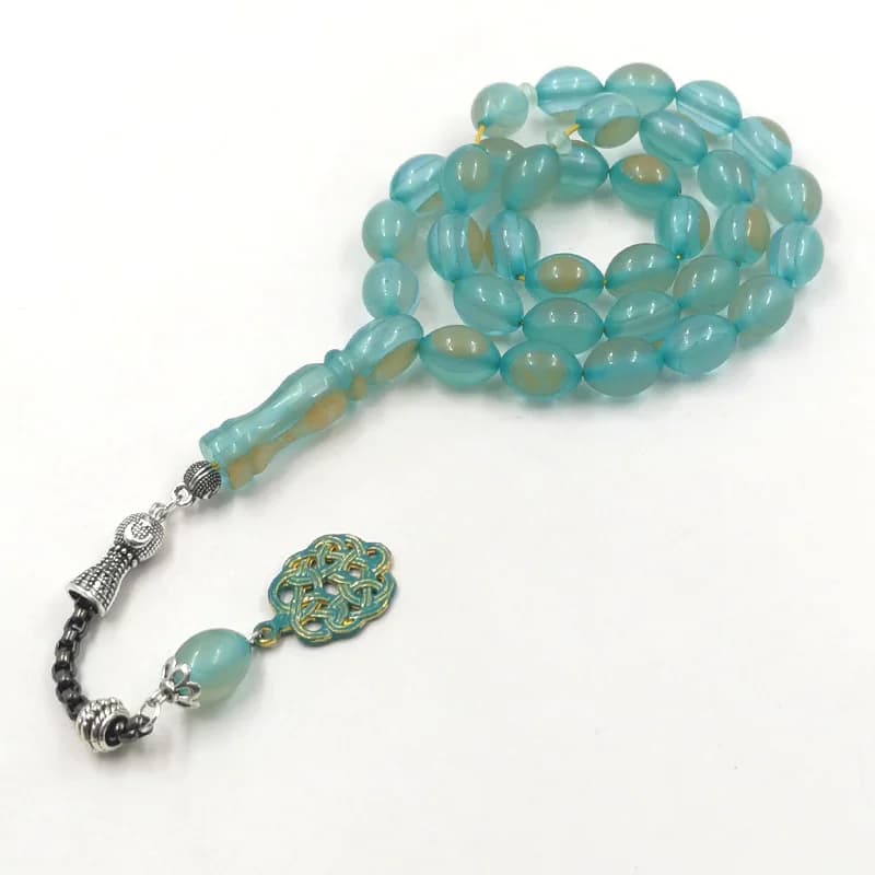 New ResinTasbih Green Luminous Mistak Muslim Rosary Bead bracelet islamic misbaha prayer bead arabic fashion accessories on hand - 4