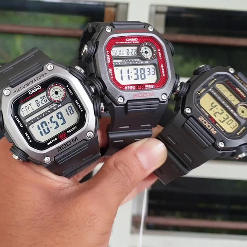 Casio sports top luxury set Large dial square ten years of electricity Relogio Masculino часы мужские watch for men DW-291H - 3