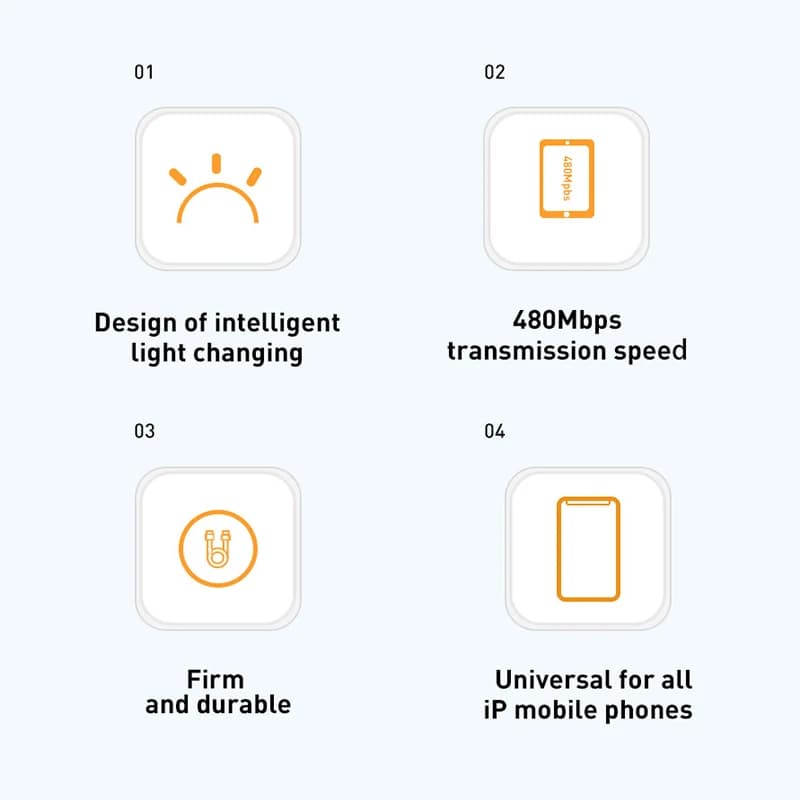 كابل يو اس بي بيسوس لآيفون 6 7 8 بلس 11 12 13 برو XS ماكس X XR شحن سريع 18 واط كابل بيانات يو اس بي لشاحن آيباد - 3