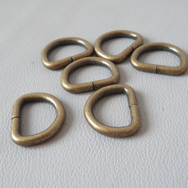 حلقات معدنية D بمقاسات 20 مم و25 مم و32 مم مع مشبك للحقائب وحقائب الظهر وأطواق الكلاب وملحقات DIY - 3