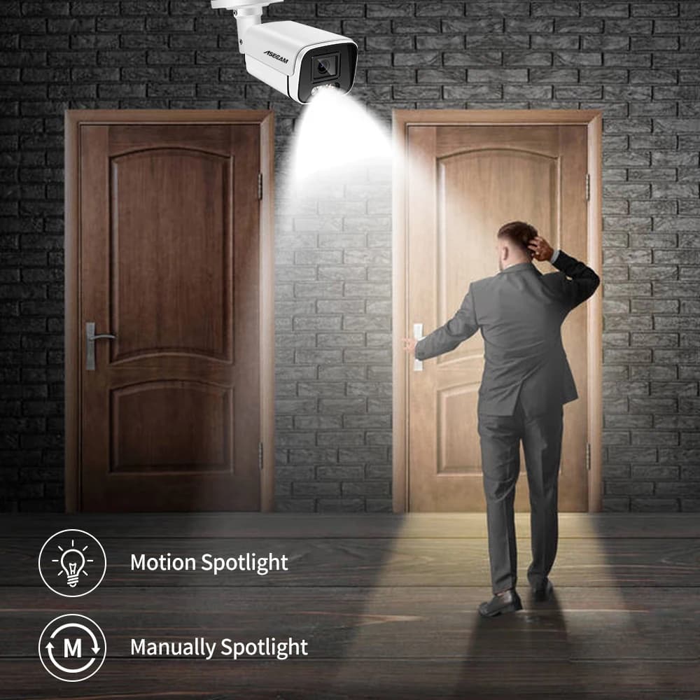 كاميرا IP جديدة بدقة 4K و8 ميجابكسل مع صوت، خارجية POE H.265 Onvif، كاميرا مراقبة منزلية برؤية ليلية ملونة بدقة 4 ميجابكسل - 3