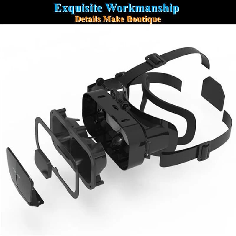 Original G10 IMAX Giant Screen VR Glasses 3D Virtual Reality Box Google Cardboard Helmet for 4.7-7" Smartphone,Matching Joystick - 6