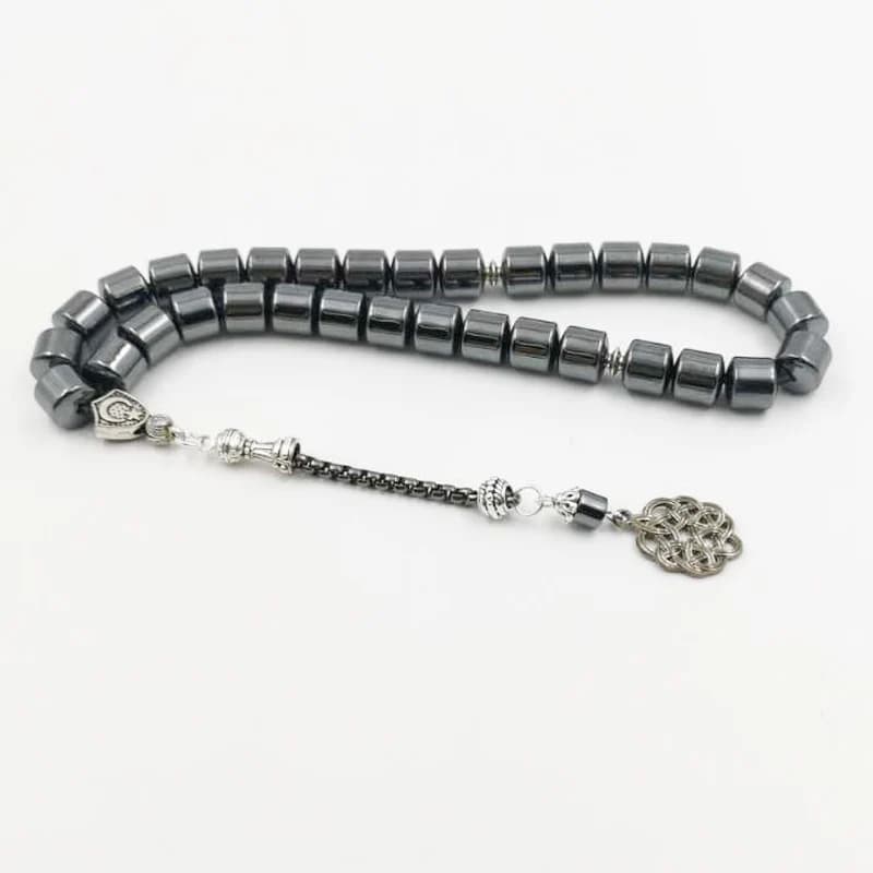 Tasbih Natural hematite stone promotes blood circulation misbaha 33 beads muslim bracelet islamic gift accessoriy turkey jewelry - 3