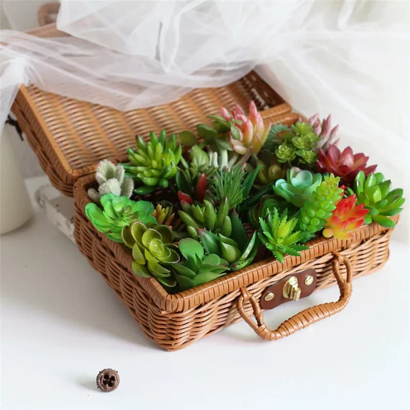 نباتات عصارية اصطناعية 2021 ديكور منزلي حديقة بونساي صغيرة لتزيين غرف النوم والزفاف - 4