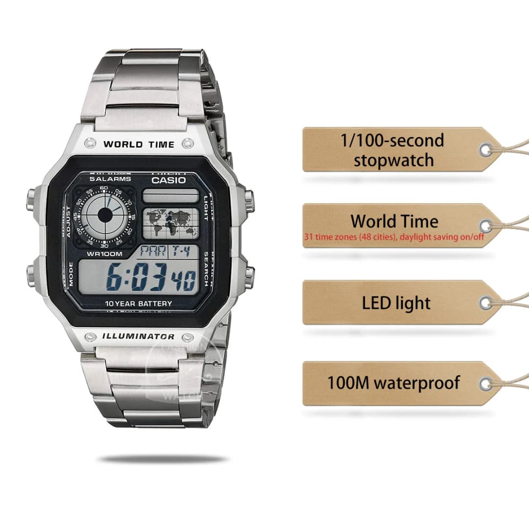 Casio watch Explosion watch men set luxury LED military digital watch sport quartz men watch relogio masculinoAE-1200WHD-1A - 3