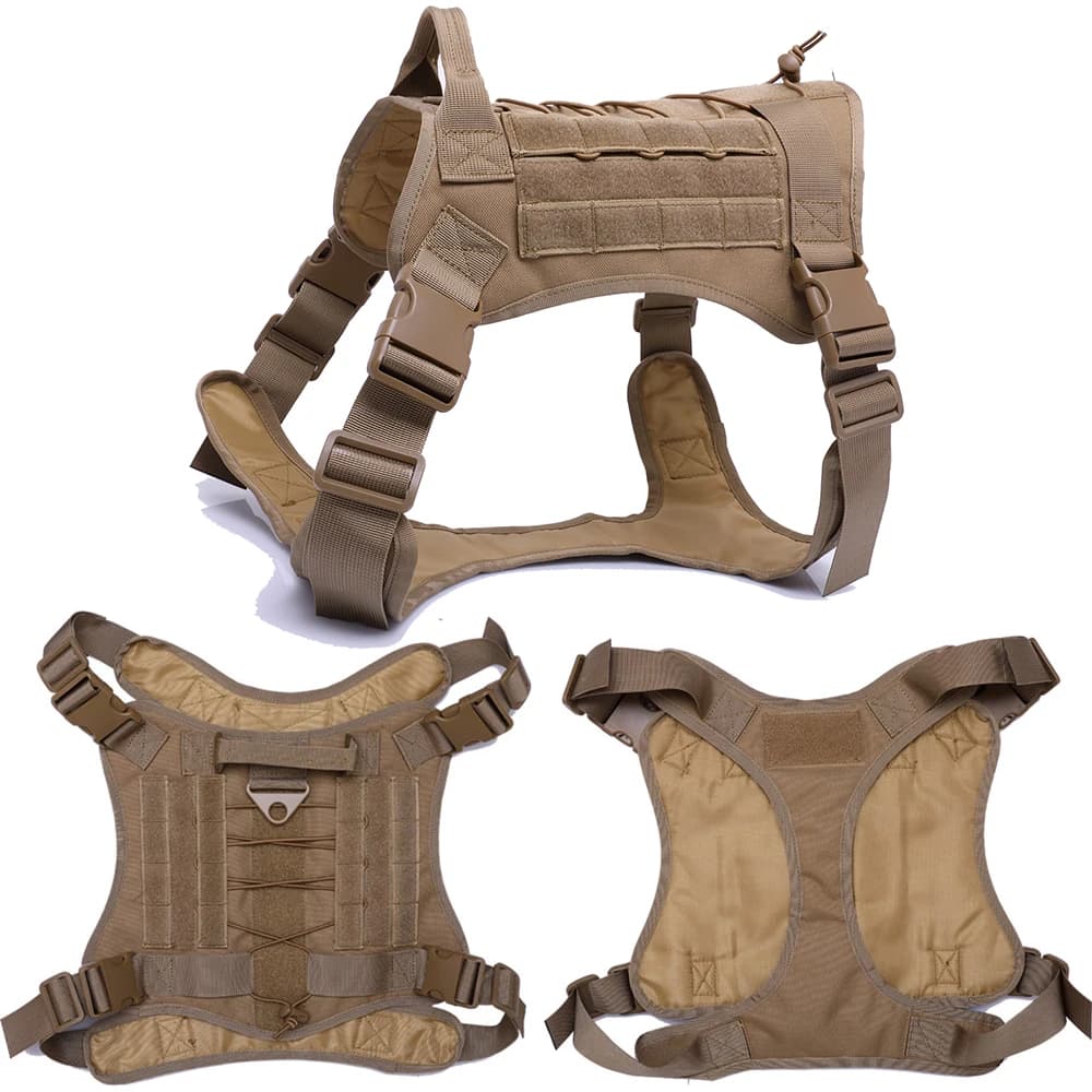 Tactical Dog Harnesses Pet Training Vest Military Dog Harness Leash Collar For Small Medium Large Dogs Walking Hunting - 2