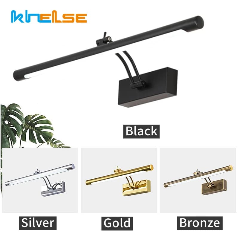 Modern LED Bathroom Wall Lamp Waterproof Stainless Steel L40/55/70CM Indoor Mirror Sconce Vanity Wall Lights Fixture With Switch - 2