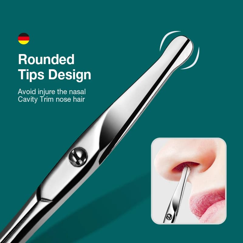 مقص شعر الوجه من MR.GREEN مقص احترافي من الفولاذ المقاوم للصدأ لتشذيب الشارب وشعر الأنف واللحية والحاجبين والرموش - 3