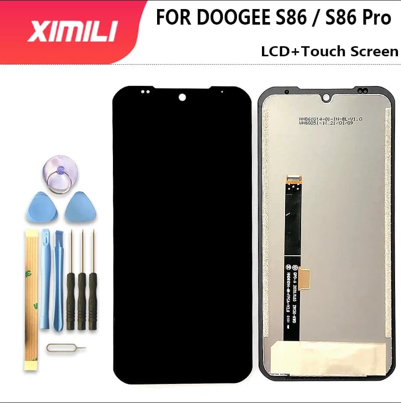 شاشة عرض LCD أصلية جديدة مقاس 6.1 بوصة DOOGEE S86 / S86 Pro + محول رقمي لشاشة اللمس زجاج استبدال لـ DOOGEE S 86 + أدوات