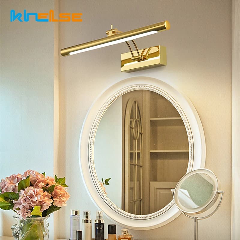 Modern LED Bathroom Wall Lamp Waterproof Stainless Steel L40/55/70CM Indoor Mirror Sconce Vanity Wall Lights Fixture With Switch - 5