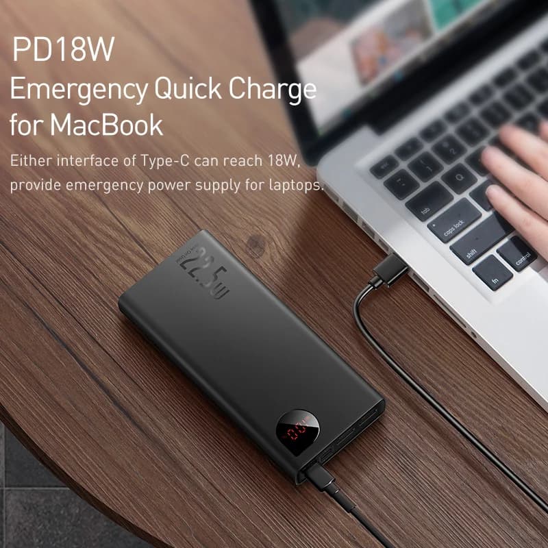 Baseus PD 22.5W Power Bank 10000mAh Portable Fast Charging Powerbank Type C USB-C PD Qucik Charge External Battery Charger - 4