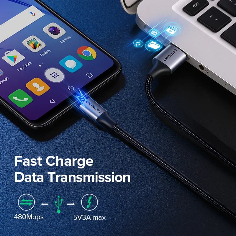 UGREEN Micro USB Cable Fast Quick Charger Cable USB to Micro USB 2.0 Android Charging Cord for Samsung Galaxy S7 S6 Note Wire - 3