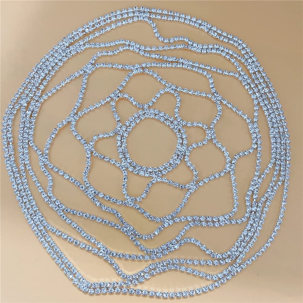 إكسسوارات شعر فاخرة للنساء، عصابة رأس مرصعة بالكريستال على شكل شبكة مجوفة، قبعة رأس للحفلات - 3