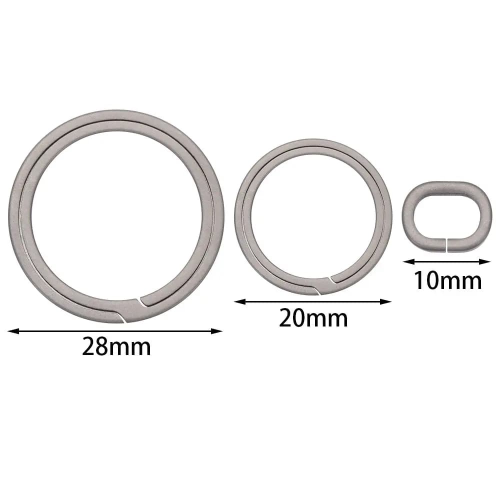 1 قطعة، سلسلة مفاتيح من سبائك التيتانيوم، خفيفة الوزن، مشبك خارجي، قلادة مفاتيح، هدية للرجال - 3