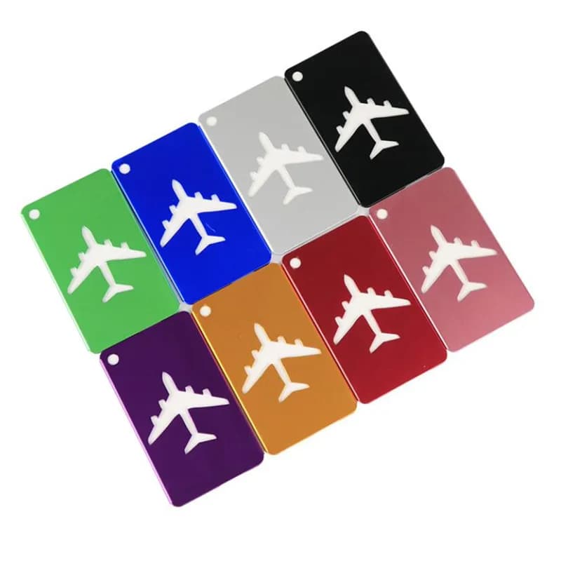 موضة جديدة علامات الأمتعة سبائك الألومنيوم النساء الرجال السفر الأمتعة حقيبة الأشرطة الأمتعة اسم التسمية حامل إكسسوارات السفر - 3