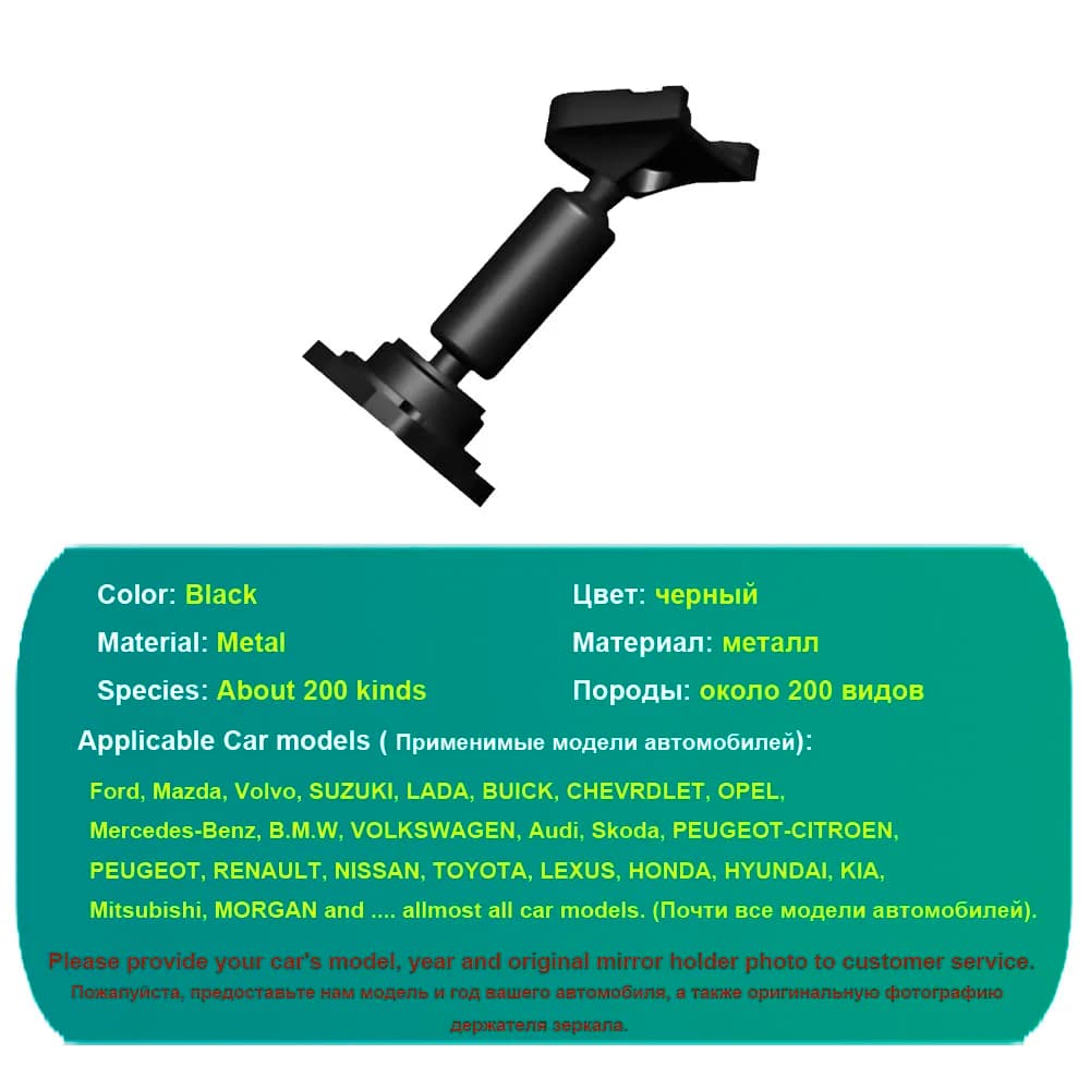 HGDO B24-B29 Rear View In Door Interior Mirror Mounting Bracket Car Dvr Holder Mirror Dash Cam Support For Toyota Tesla BENZ BWM - 3