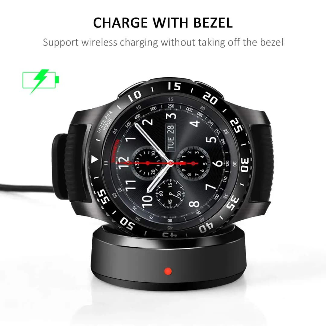 Metal Bezel Ring Case Glass Screen Protector Cover For Samsung Gear S3 Galaxy Watch 4 Classic 42mm Huawei GT2 Honor Magic 2 46mm - 3