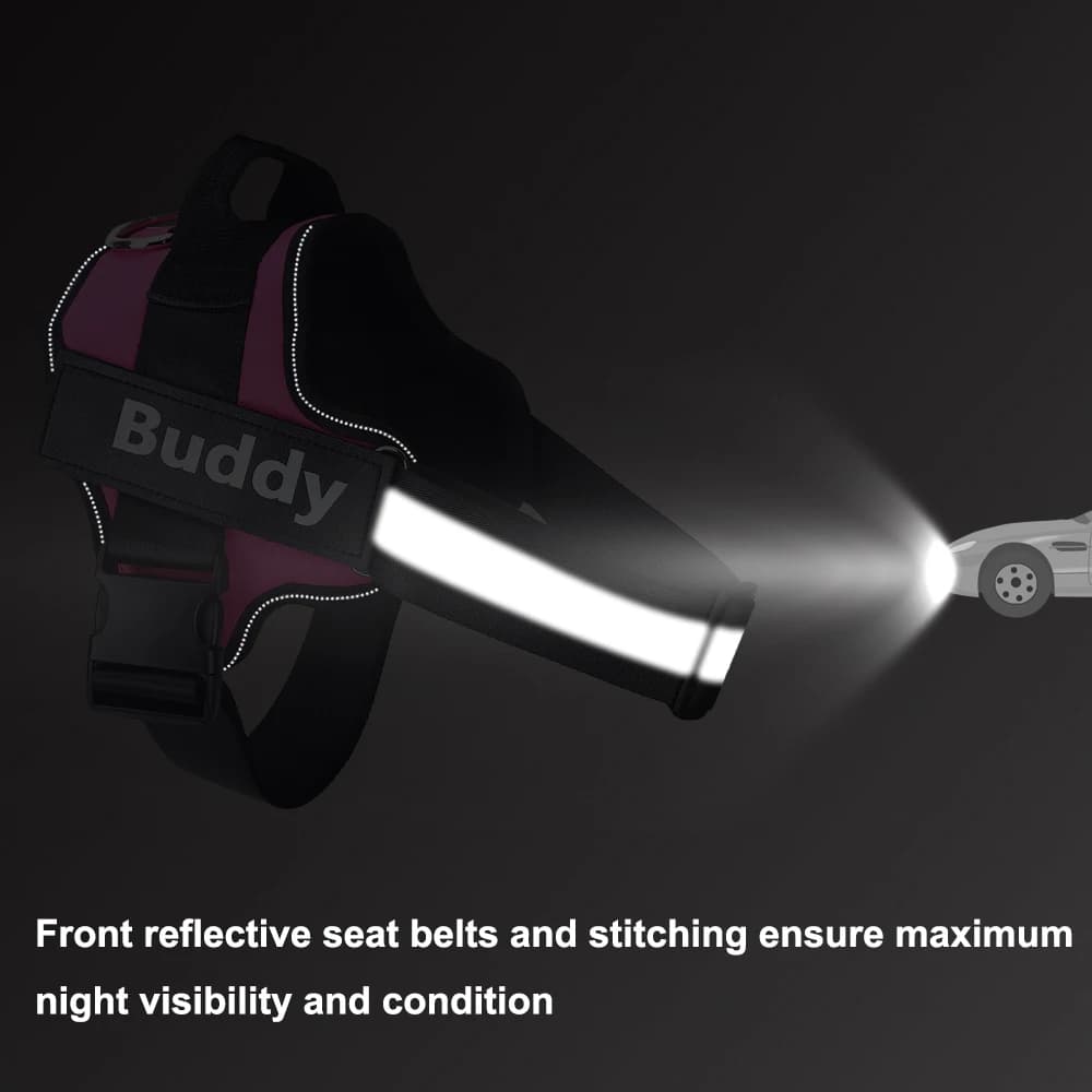 Dog Harness Reflective Breathable Adjustable Pet Harness For Dog Vest ID Custom Patch Outdoor Walking Dog Supplies - 3