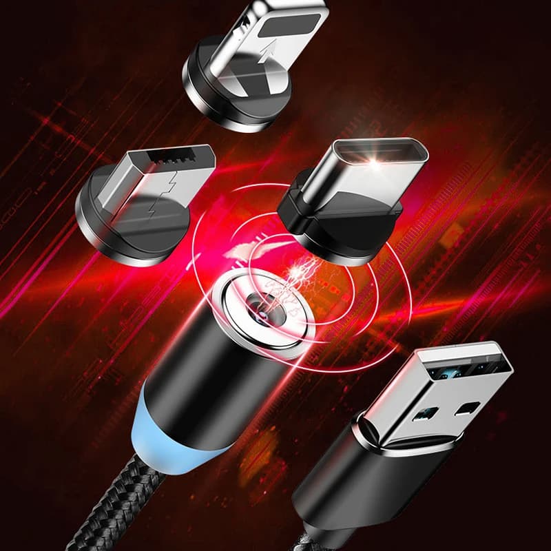 1M Micro USB Magnetic Cable USB Type c Cable Fast Charging Wire For Samsung Huawei Xiaomi Redmi Android USB C Charger Cord - 2