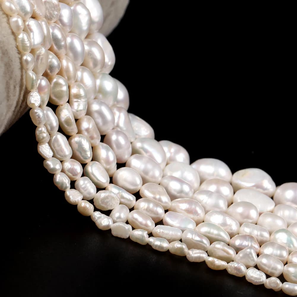 Natural Freshwater Pearl Beads High Quality Irregular Shape Punch Loose Beads for Jewelry Making DIY Necklace Bracelet - 5