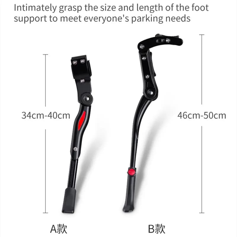 ROCKBROS Bicycle Kickstand Parking Cycling Adjustable MTB Road Racks Bike Support Side Kick Stand Foot Brace Accessories - 2