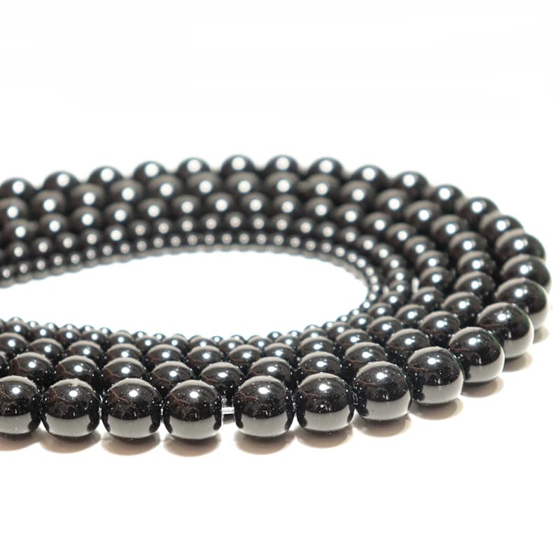 Economical 4/6/8/10/12mm Obsidian Stone For Jewelry Making Handmade Black Round Loose Beads DIY Bracelet Necklace Anklet Earring - 4