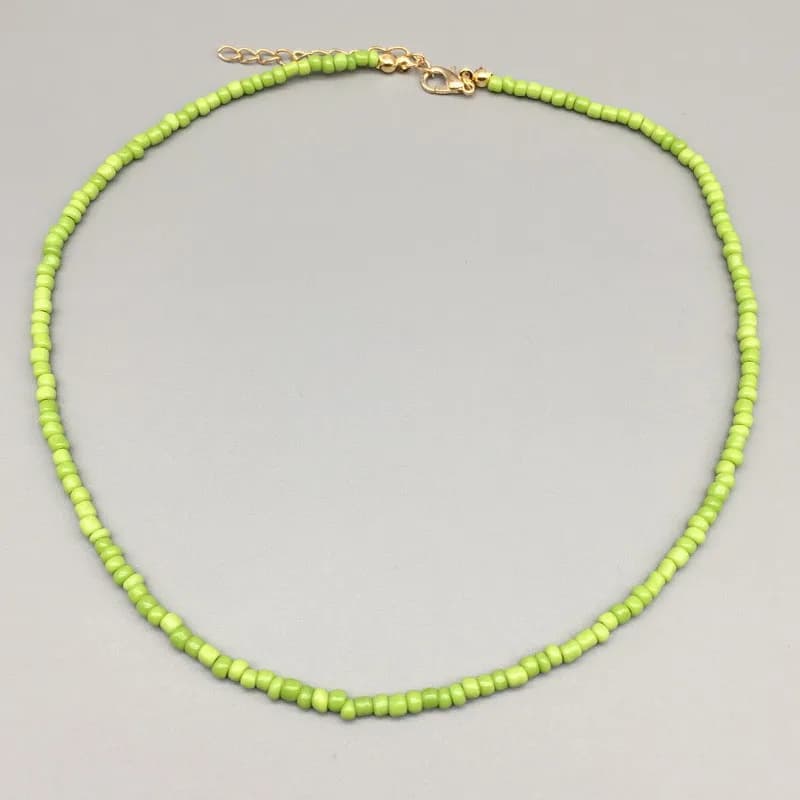 Beaded Simple Seed Beads Strand Necklace Women String Short women Necklace Jewelry Chokers Necklace Gift necklaces for women - 6