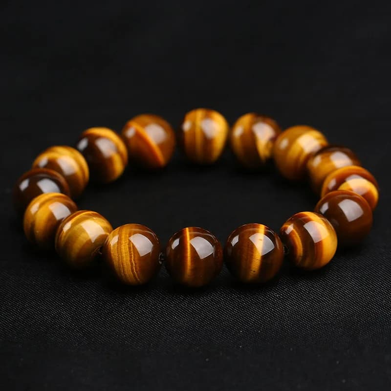 Minimalist Natural Stone Tiger Eye Bracelet Unisex 4/6/8/10/12mm Buddha Beaded Braclet Meditation Yoga Leisure Accessories Joias - 4