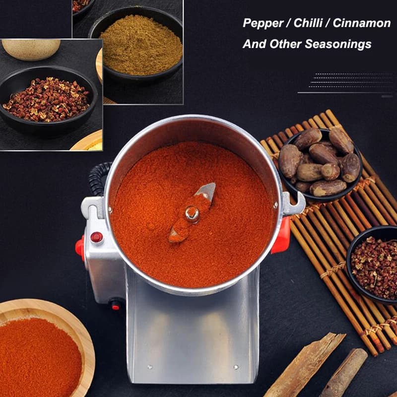 مطحنة أعشاب سعة كبيرة 800G، 3000W، آلة طحن القهوة، مطحنة حبوب وتوابل، خلاط قمح، مطحنة طعام جاف - 4